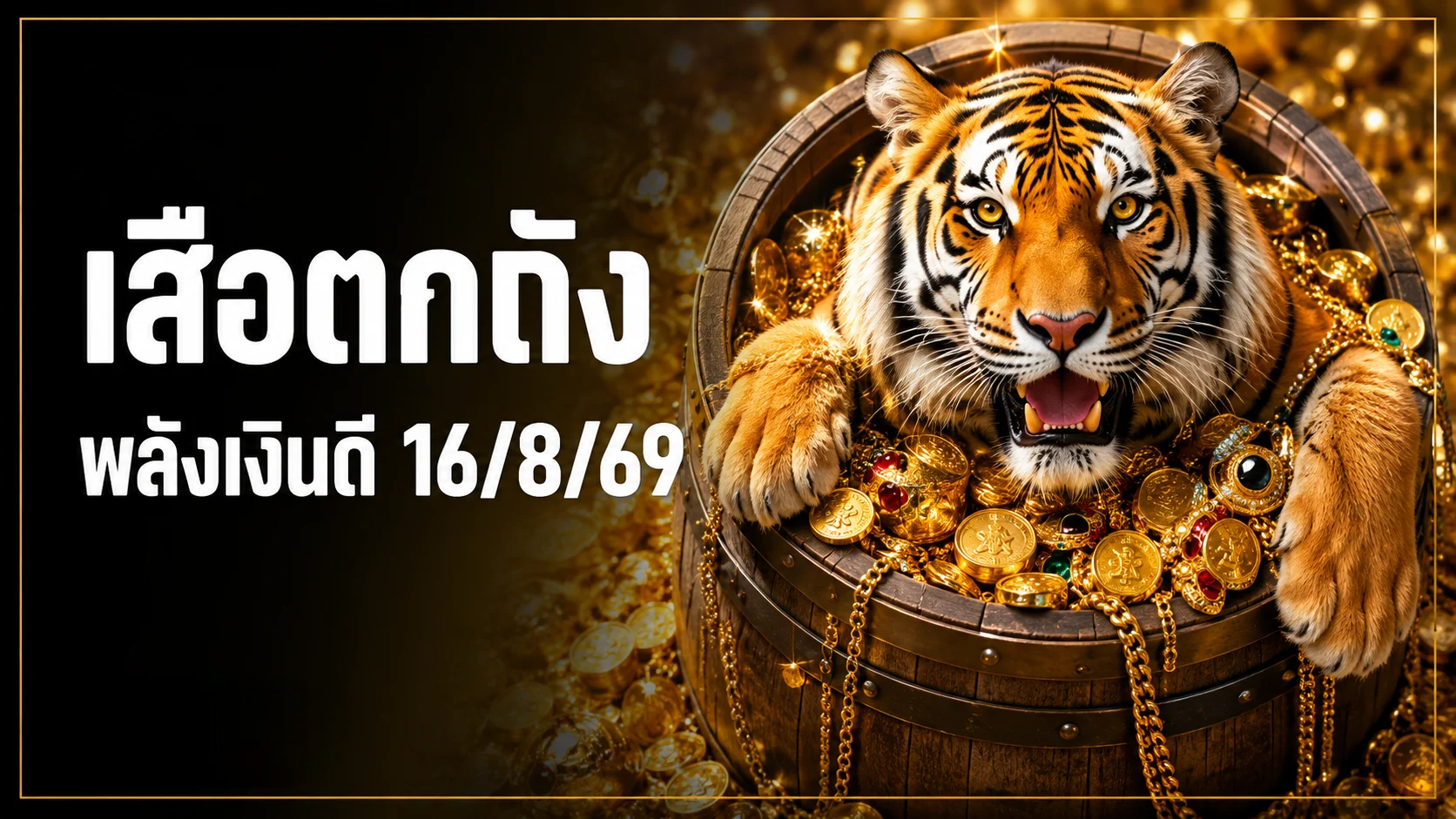 เลขเด็ด เสือตกถังพลังเงินดี งวด 16 สิงหาคม 2569 เปิดเลขเด่น 8 รอง 9